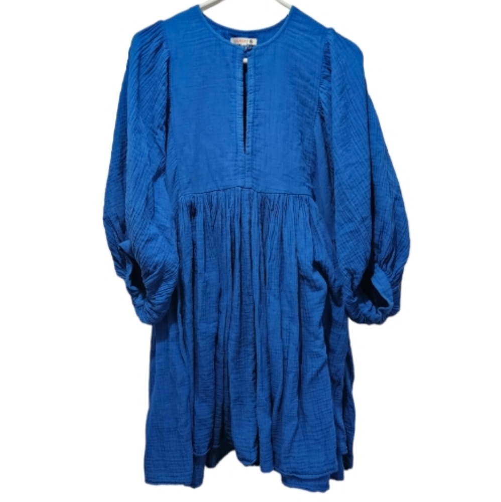 Anthropologie Sundry Blue Boho Tunic Dress Women's